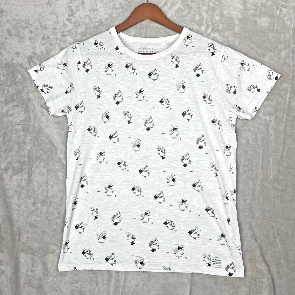 Pull & Bear Greek Statue T Shirt Men's Small Classical Art Mythology Odyssey
